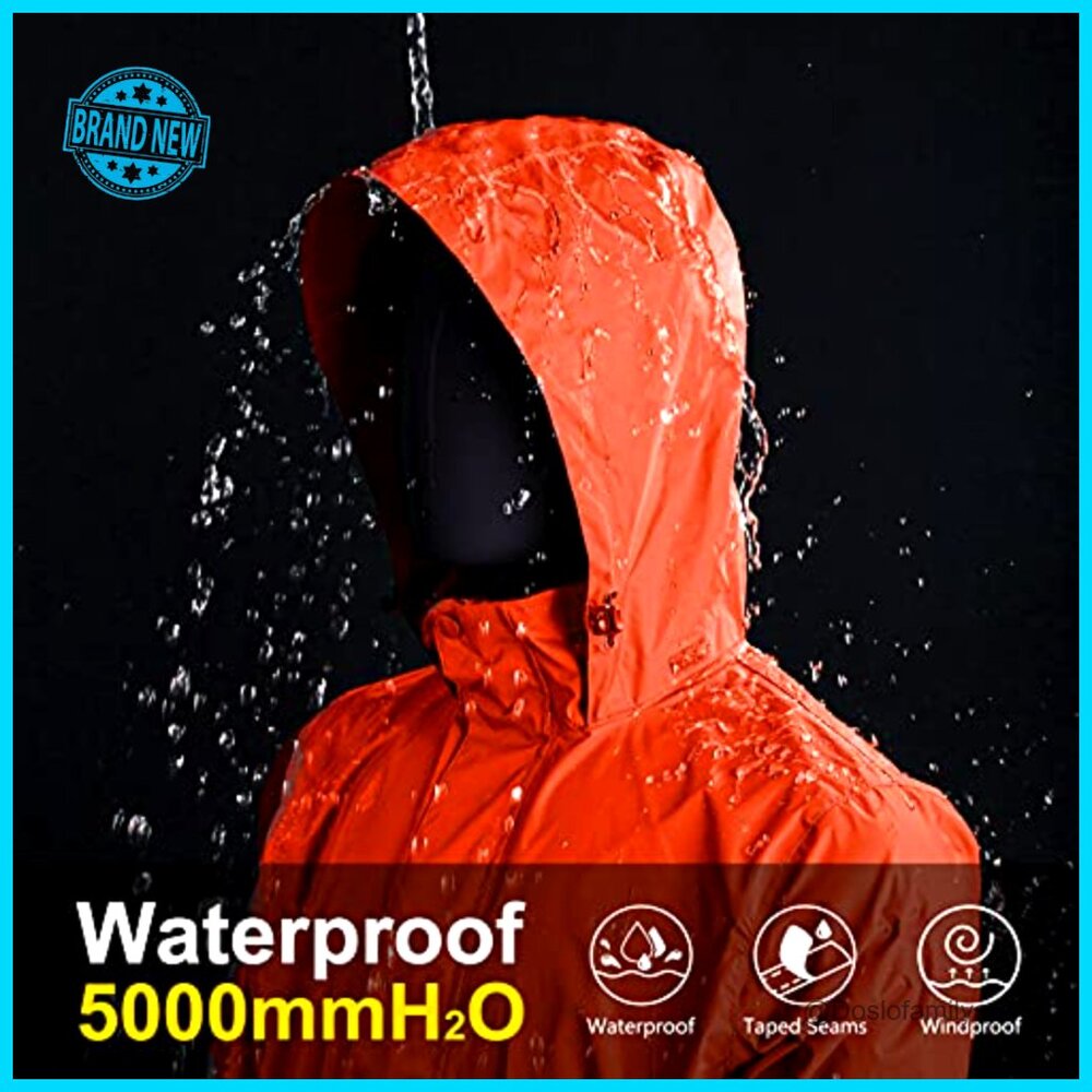 Lightweight Waterproof Rain Shell Jacket Packable… - image 3